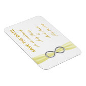 Gele oneindige bruiloft bespaart de datum magneet (Rechterzijde)