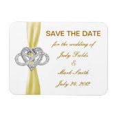 Gele Oneindigheid Hart Save The Date Magneet (Horizontaal)
