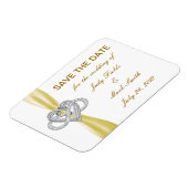 Gele Oneindigheid Hart Save The Date Magneet (Linkerzijde)