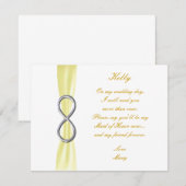 Gele Oneindigheid Trouw Getuige Trouwkaart Kaart (Voorkant / Achterkant)