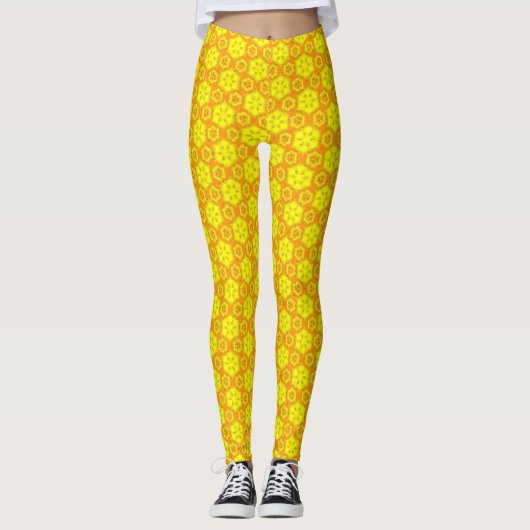 Gele onterende legging nieuwe leggings en geel (Voorkant)