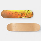 Gele ontwerpskateboard persoonlijk skateboard (Horizontaal)
