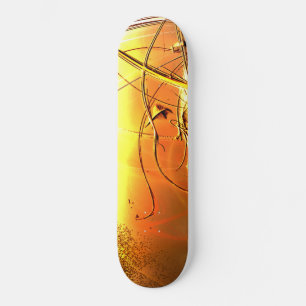 Gele ontwerpskateboard persoonlijk skateboard