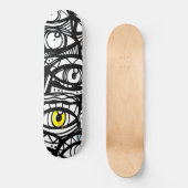Gele oog persoonlijk skateboard (Voorkant)