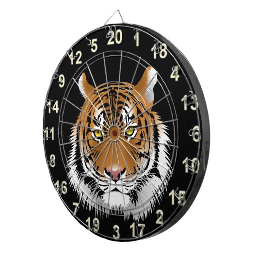 Gele ooghoogte dartbord (Voorkant Rechts)