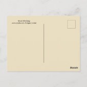 GELE OOIEVAAR BABYSHOWER, ROZE ROZEN, BLAUWE BLOEM BRIEFKAART (Achterkant)