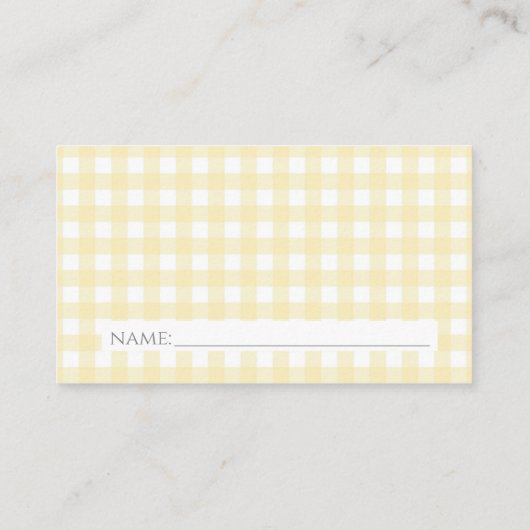 Gele ooievaar Luier Raffle Kaart (Achterkant)