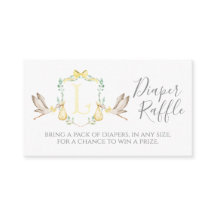 Gele ooievaar Luier Raffle Kaart