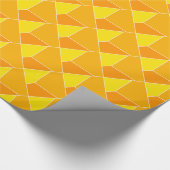 Gele optische illusie cadeaupapier (Hoek)