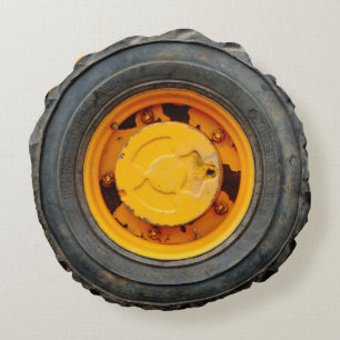 gele oranje antiek autovlakke band rond kussen