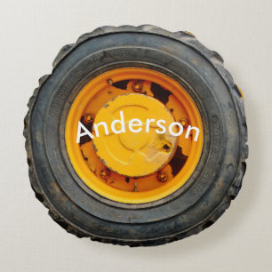 gele oranje antiek autovlakke band rond kussen