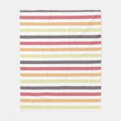 Gele Oranje Autonome Herfst Stripes Fleece Deken (Voorkant)