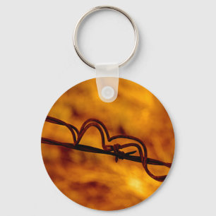 Gele Oranje-Barbed Wire Fugue Sleutelhanger
