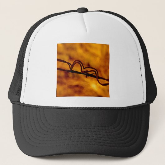 Gele Oranje-Barbed Wire Fugue Trucker Pet (Voorkant)