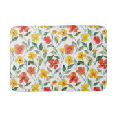 Gele oranje bloemen badmat (Voorkant)