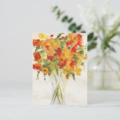 Gele Oranje bloemen Briefkaart (Staand voorkant)