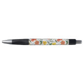 Gele oranje bloemen pen (Voorkant)