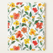 Gele oranje bloemen planner (Achterkant)