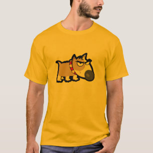 Gele Oranje bruine hond T-shirt