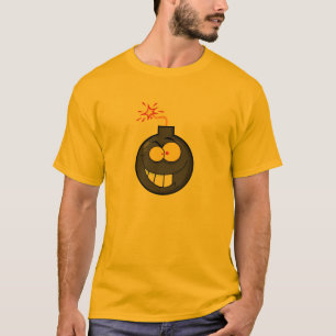Gele Oranje Cartoon Bomb T-shirt