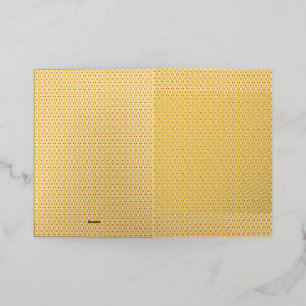 Gele, oranje en bruine vellen inpakpapier folie wenskaart