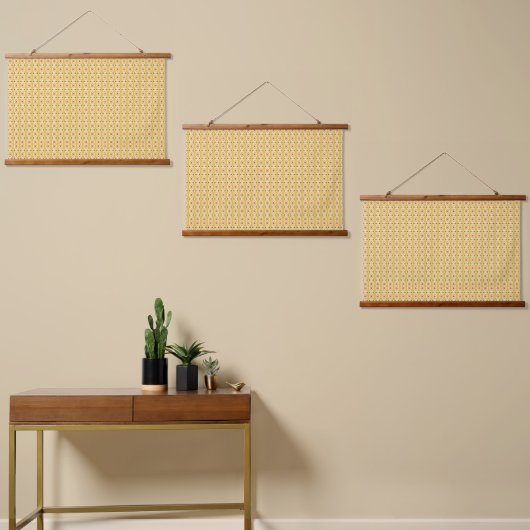 Gele, oranje en bruine vellen inpakpapier hangend wandkleed (Asymmetrisch)