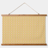 Gele, oranje en bruine vellen inpakpapier hangend wandkleed (Voorkant)