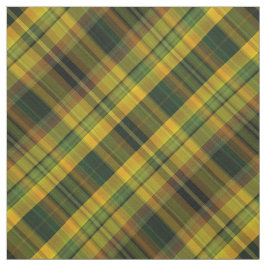 Gele, oranje en groene tartan stof