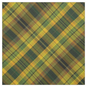 Gele, oranje en groene tartan stof