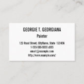 Gele, Oranje en witte zonsonderende strepen Visitekaartje (Achterkant)