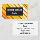 Gele, Oranje en witte zonsonderende strepen Visitekaartje (Voorkant / Achterkant)