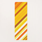 Gele, Oranje en witte zonsonderende strepen Yogamat (Achterkant)