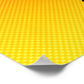 Gele Oranje Golfer Poster (Hoek)