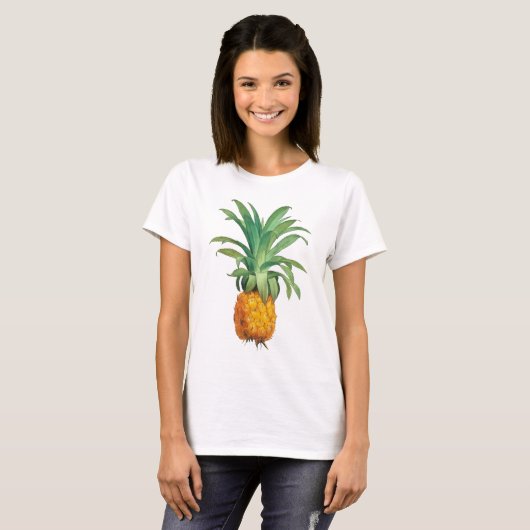 Gele Oranje groene ananas T-shirt (Voorkant volledig)