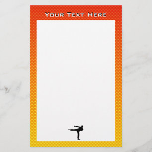 Gele Oranje krijgskunst Briefpapier