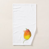 Gele & oranje Liefdesvogel Handdoeken set. (Handdoek)