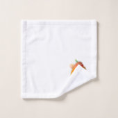 Gele & oranje Liefdesvogel Handdoeken set. (Wasdoekje)