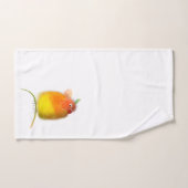 Gele & oranje Liefdesvogel Handdoeken set. (Handdoek)