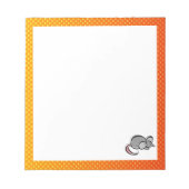Gele Oranje muis Notitieblok (Voorkant)