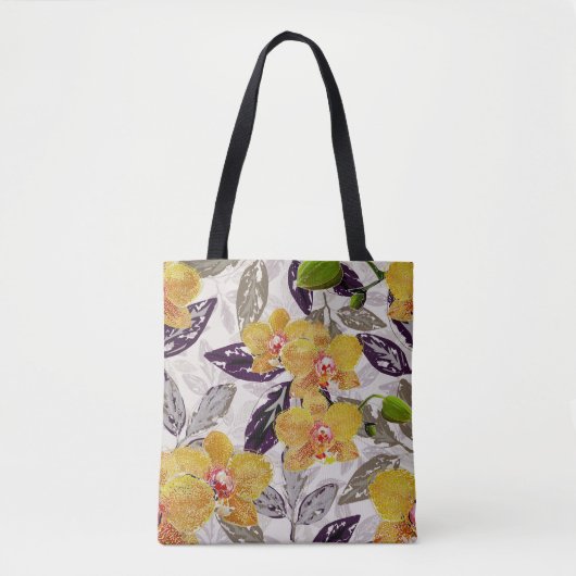 Gele oranje orchideeën. tote bag (Voorkant)