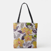 Gele oranje orchideeën. tote bag (Achterkant)
