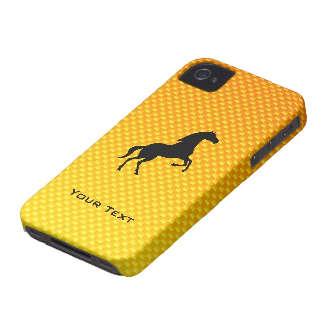 Gele Oranje paarden Case-Mate iPhone Case (Onderkant)