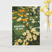 Gele Oranje papavers Bloem Kaart (Gele Bloem)