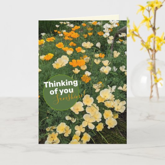 Gele Oranje papavers Bloem Kaart (Gele Bloem)