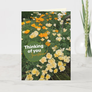 Gele Oranje papavers Bloem Kaart