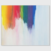 Gele, oranje, rode, groene en blauwe abstracte pij cadeaupapier (Vlak)