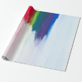 Gele, oranje, rode, groene en blauwe abstracte pij cadeaupapier (Uitgerold)