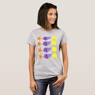 Gele Oranje sterren Star Fish Beach Seashore T-shirt