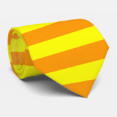 Gele Oranje strepen Lijnen Stropdas (Opgerold)