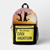 Gele & oranje Tas gepersonaliseerd, familie vakant (Voorkant)